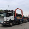 Автовоз сцепка  Scania P114
